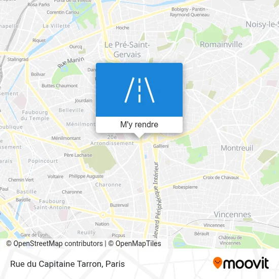 Rue du Capitaine Tarron plan