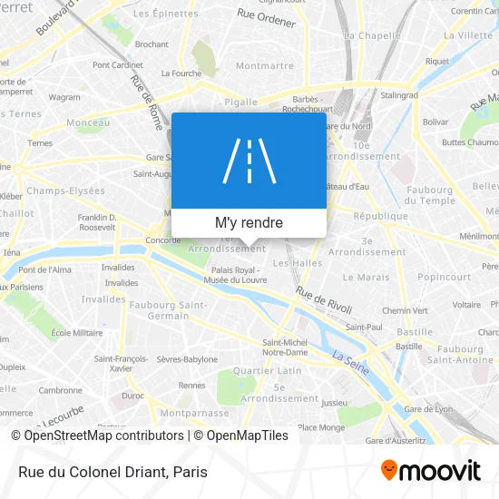 Rue du Colonel Driant plan