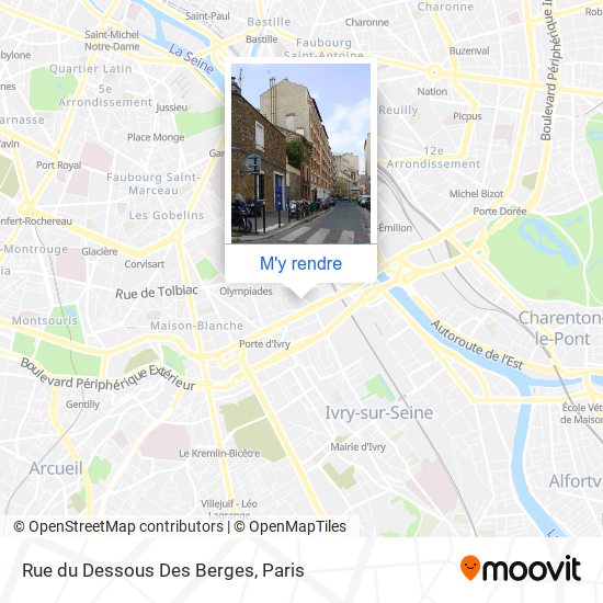 Rue du Dessous Des Berges plan