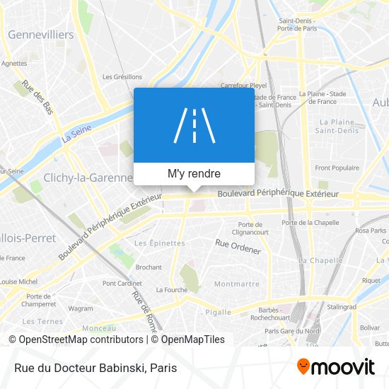 Rue du Docteur Babinski plan