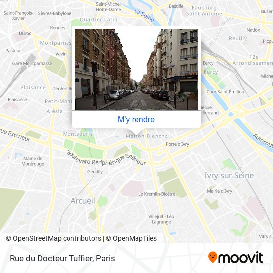 Rue du Docteur Tuffier plan