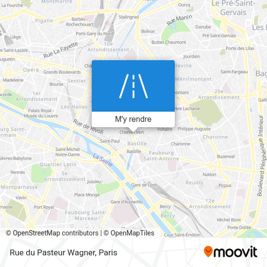 Rue du Pasteur Wagner plan