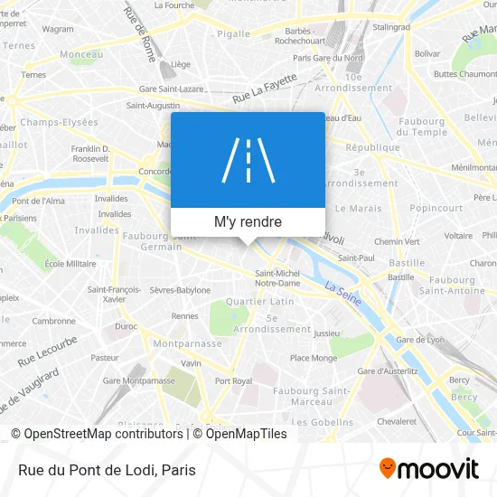 Rue du Pont de Lodi plan