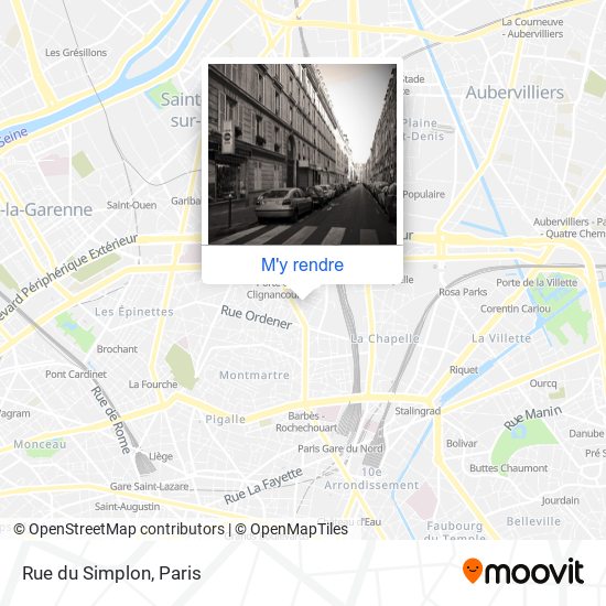 Rue du Simplon plan