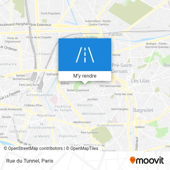 Rue du Tunnel plan