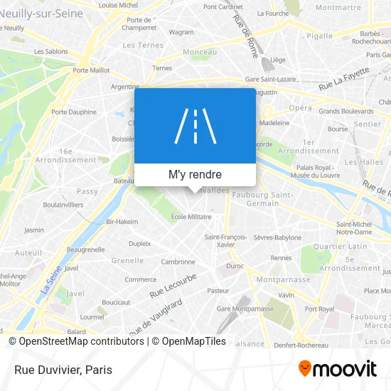 Rue Duvivier plan