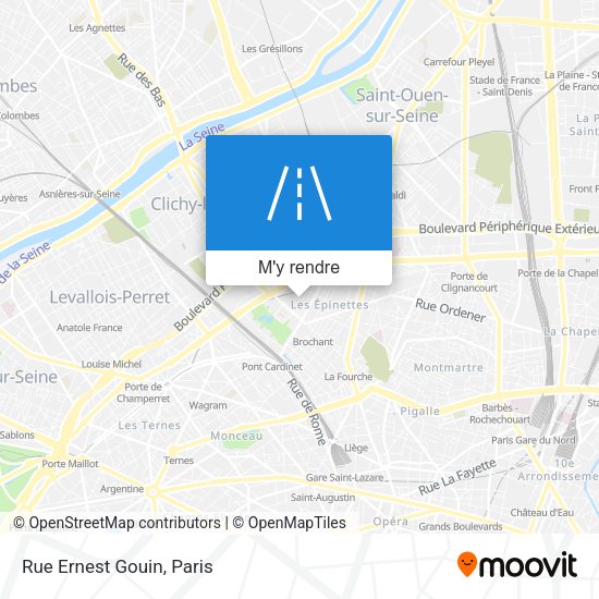 Rue Ernest Gouin plan
