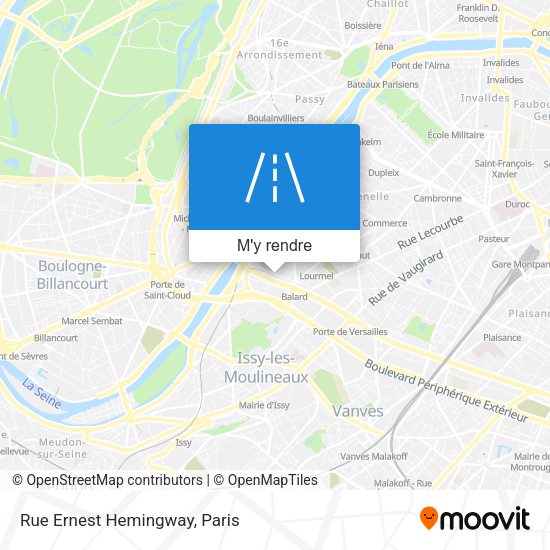 Rue Ernest Hemingway plan