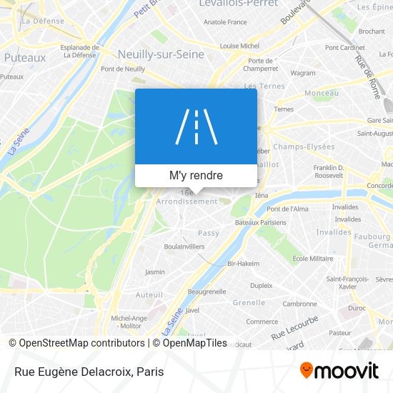 Rue Eugène Delacroix plan
