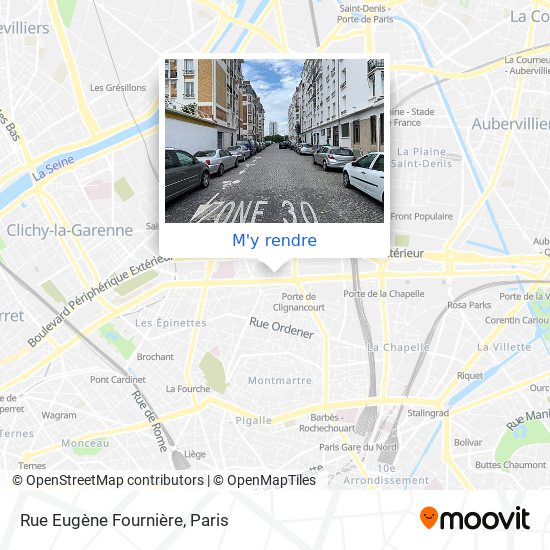 Rue Eugène Fournière plan