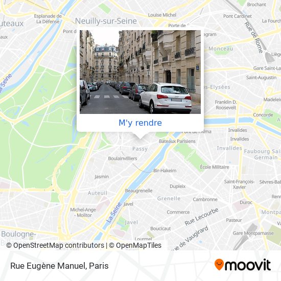 Rue Eugène Manuel plan