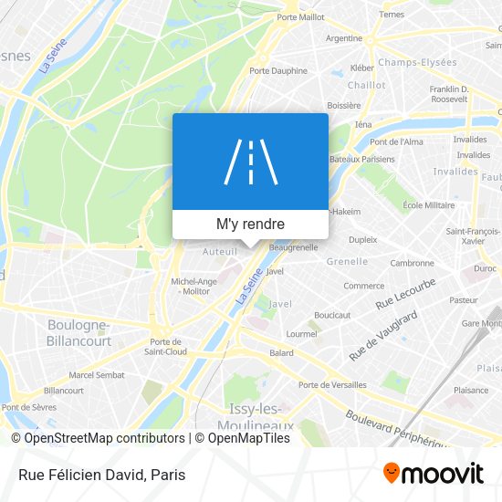 Rue Félicien David plan