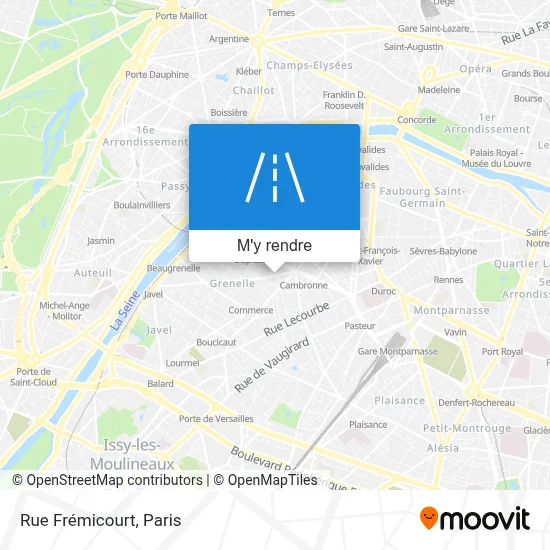 Rue Frémicourt plan