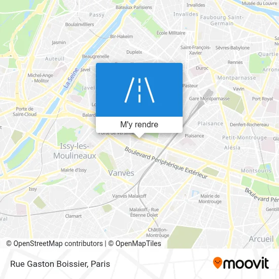 Rue Gaston Boissier plan