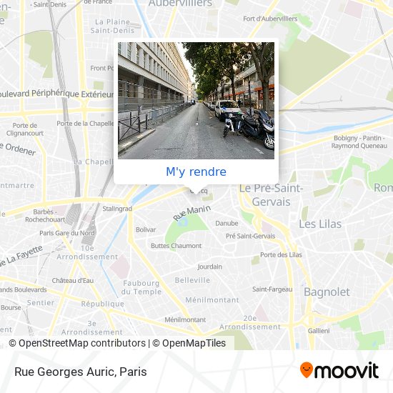 Rue Georges Auric plan