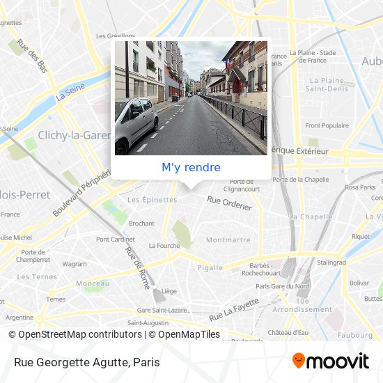 Rue Georgette Agutte plan