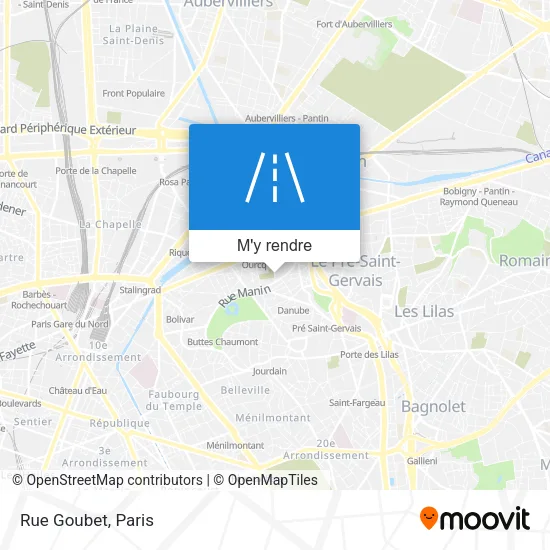 Rue Goubet plan