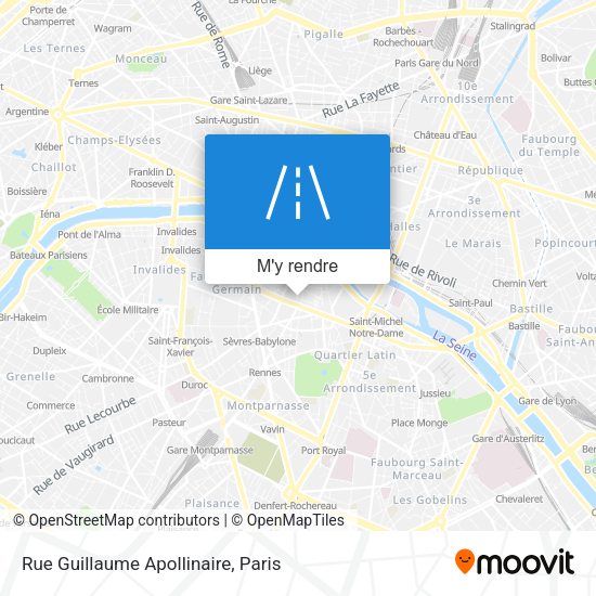 Rue Guillaume Apollinaire plan