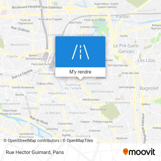 Rue Hector Guimard plan