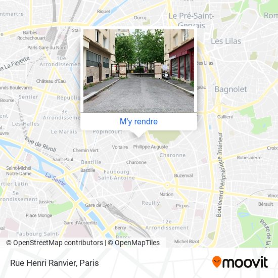 Rue Henri Ranvier plan