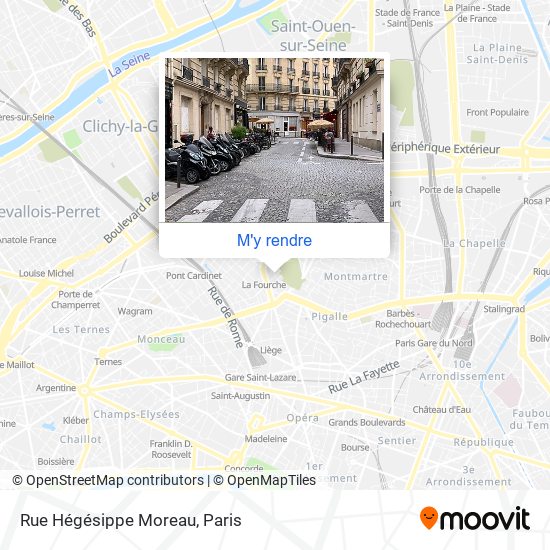 Rue Hégésippe Moreau plan