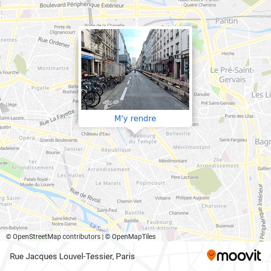 Rue Jacques Louvel-Tessier plan