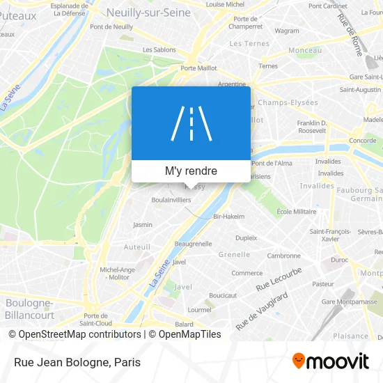 Rue Jean Bologne plan