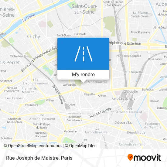 Rue Joseph de Maistre plan