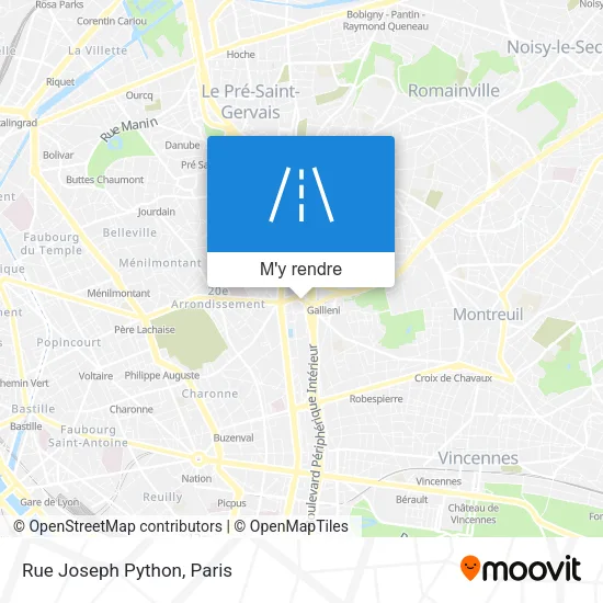 Rue Joseph Python plan