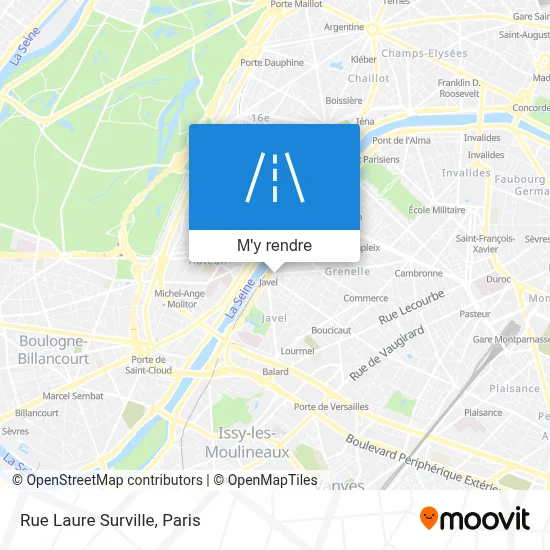 Rue Laure Surville plan