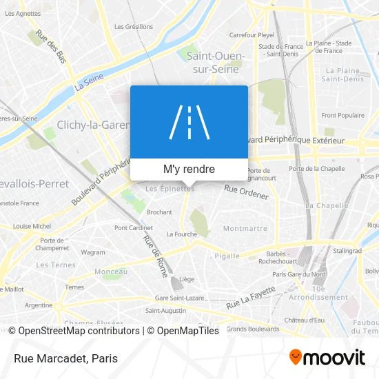 Rue Marcadet plan