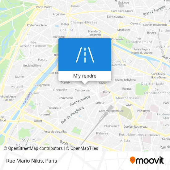 Rue Mario Nikis plan