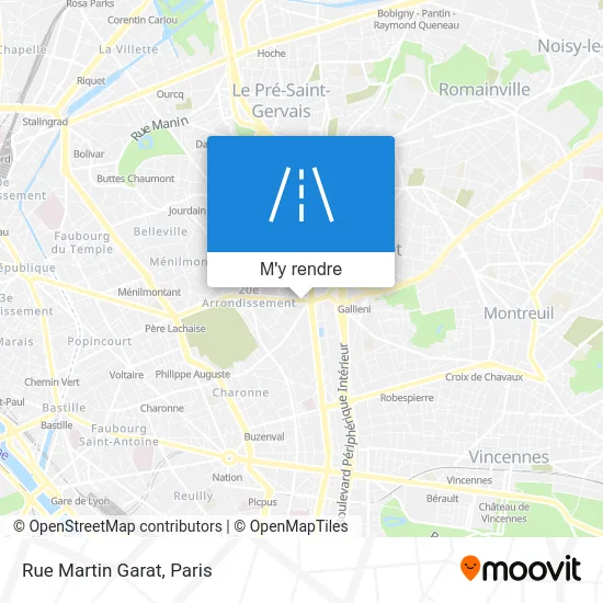Rue Martin Garat plan