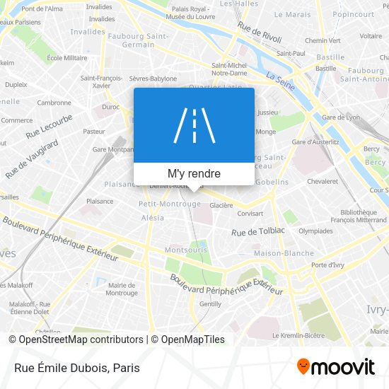 Rue Émile Dubois plan