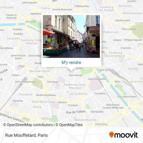 Rue Mouffetard plan
