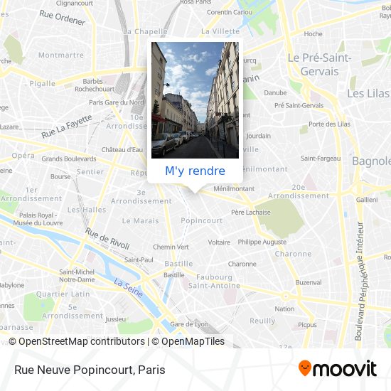 Rue Neuve Popincourt plan