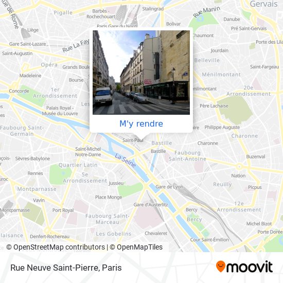 Rue Neuve Saint-Pierre plan