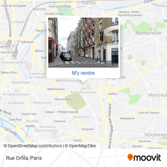 Rue Orfila plan