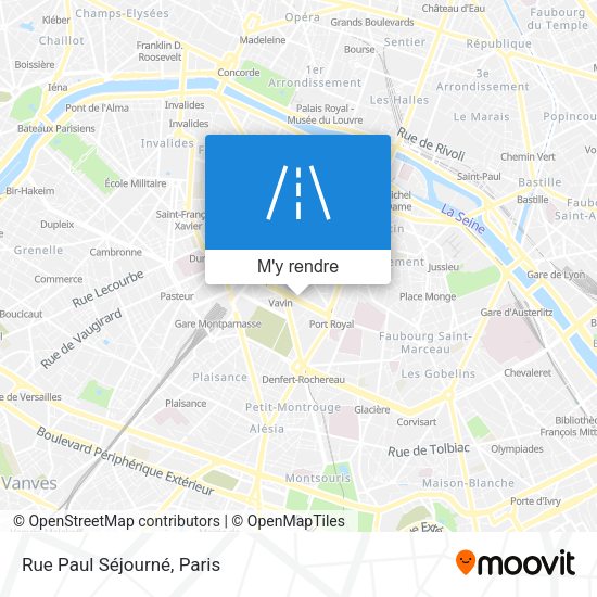 Rue Paul Séjourné plan