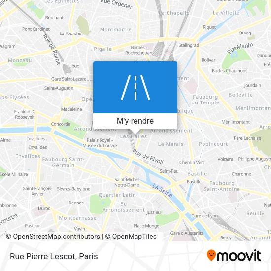 Rue Pierre Lescot plan