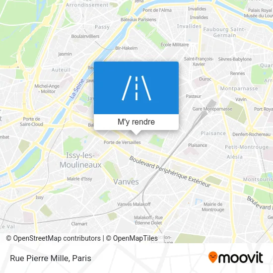 Rue Pierre Mille plan