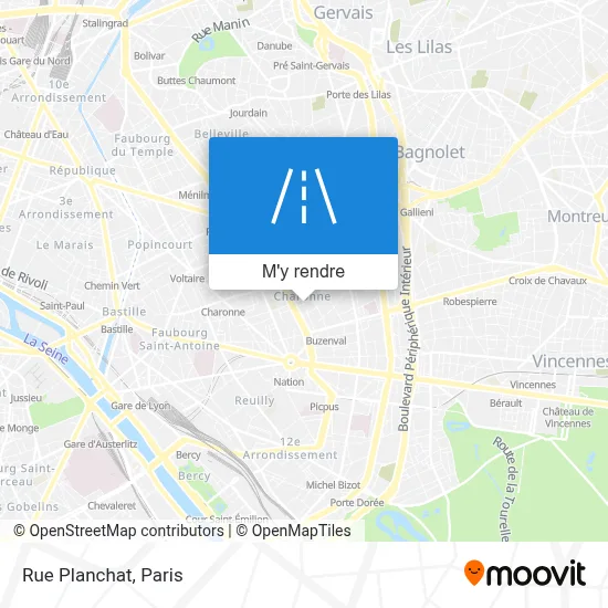 Rue Planchat plan