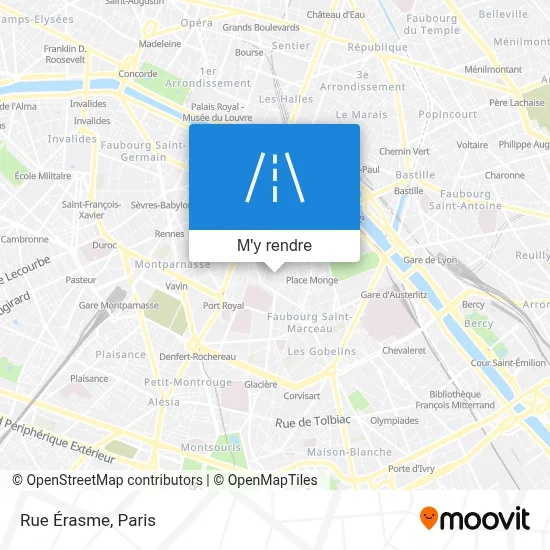 Rue Érasme plan
