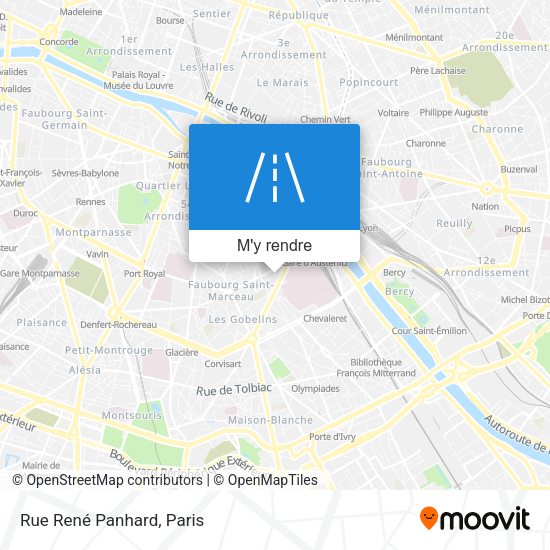 Rue René Panhard plan