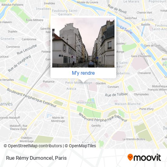 Rue Rémy Dumoncel plan