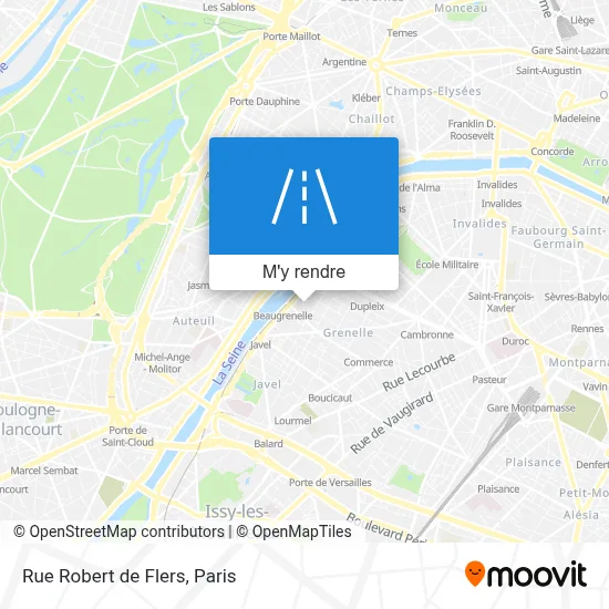 Rue Robert de Flers plan