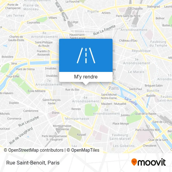 Rue Saint-Benoît plan