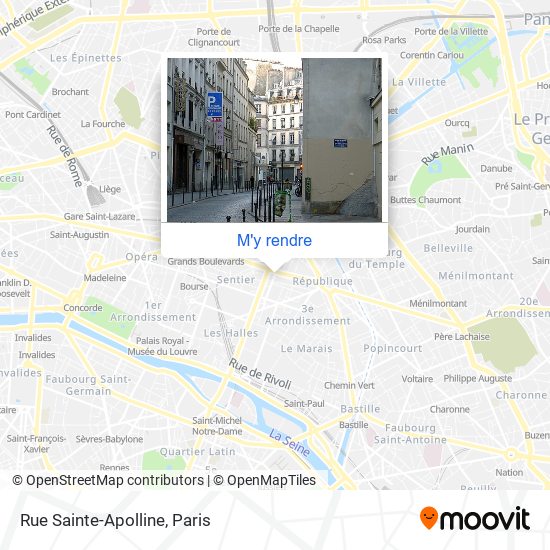 Rue Sainte-Apolline plan