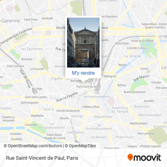 Rue Saint-Vincent de Paul plan