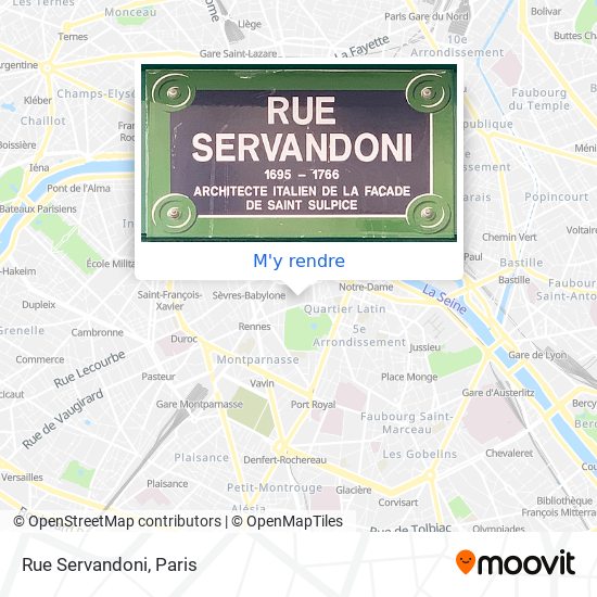 Rue Servandoni plan